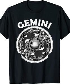 Gemini Zodiac Sign Cute Orca whale T-Shirt