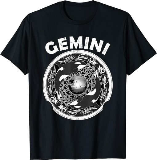 Gemini Zodiac Sign Cute Orca whale T-Shirt