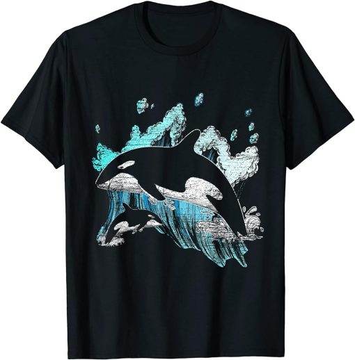 Killer Whale Ocean Swim Cool Animal Creature Orca T-Shirt