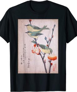 Japanese Art Birds on Cherry Blossom Japanese T-Shirt